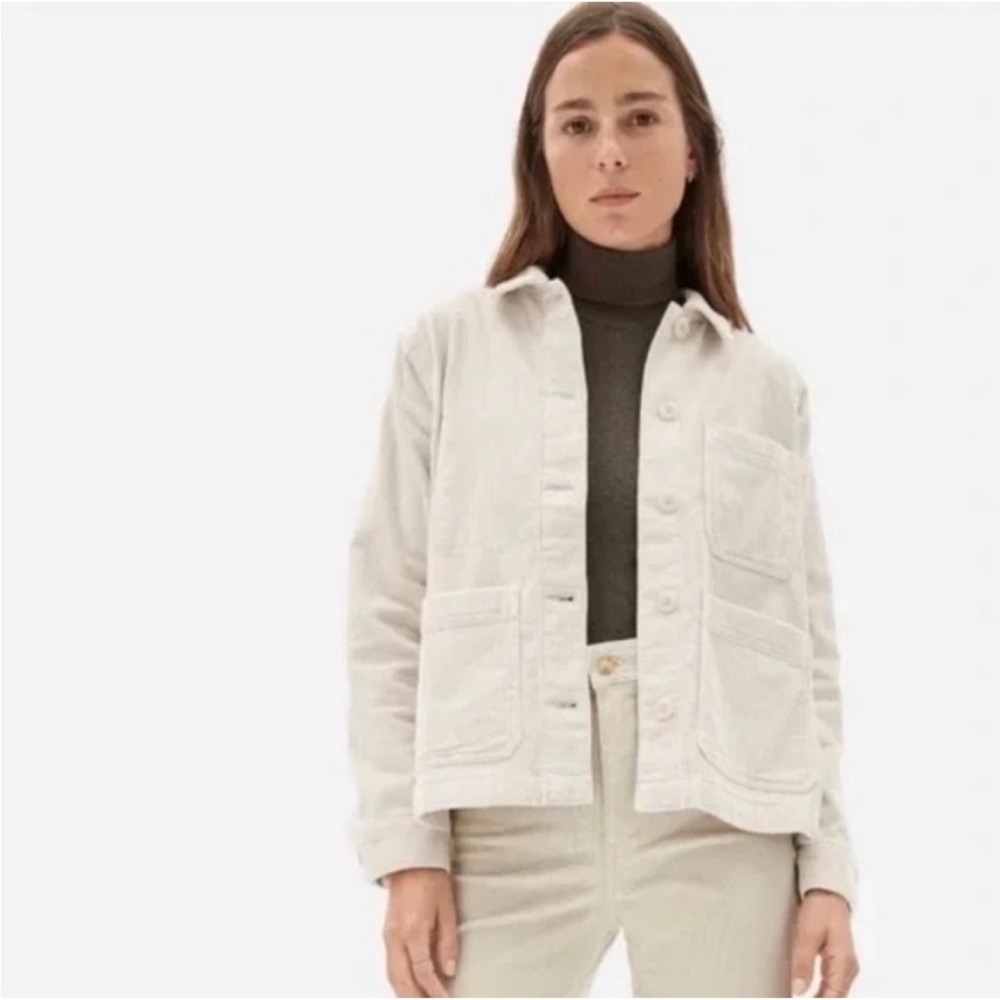 Everlane Corduroy Utility Jacket Stone Beige Size S